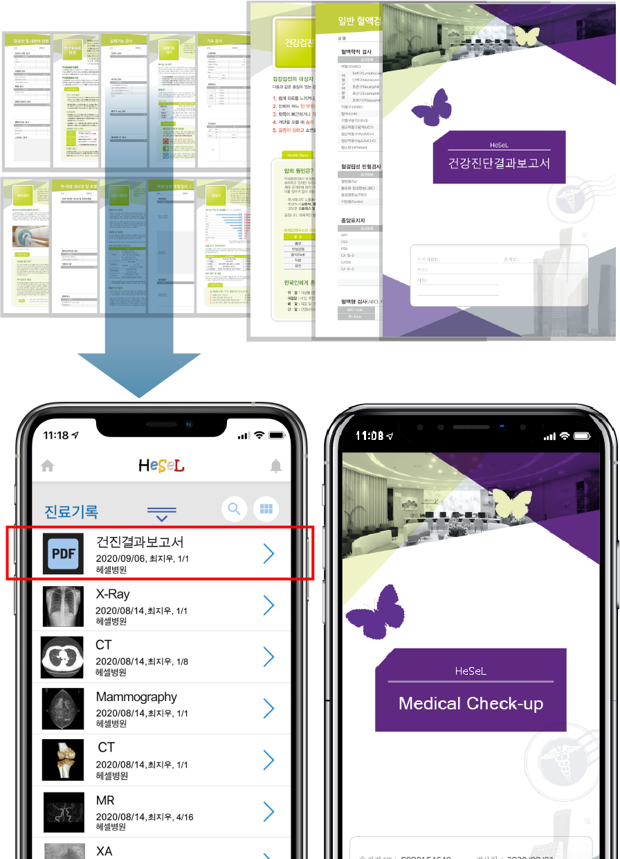 MORE(Mobile Report) System ｜ 헤셀 국내외 원격진료 시스템 & 의료데이터 모바일 관리 솔루션